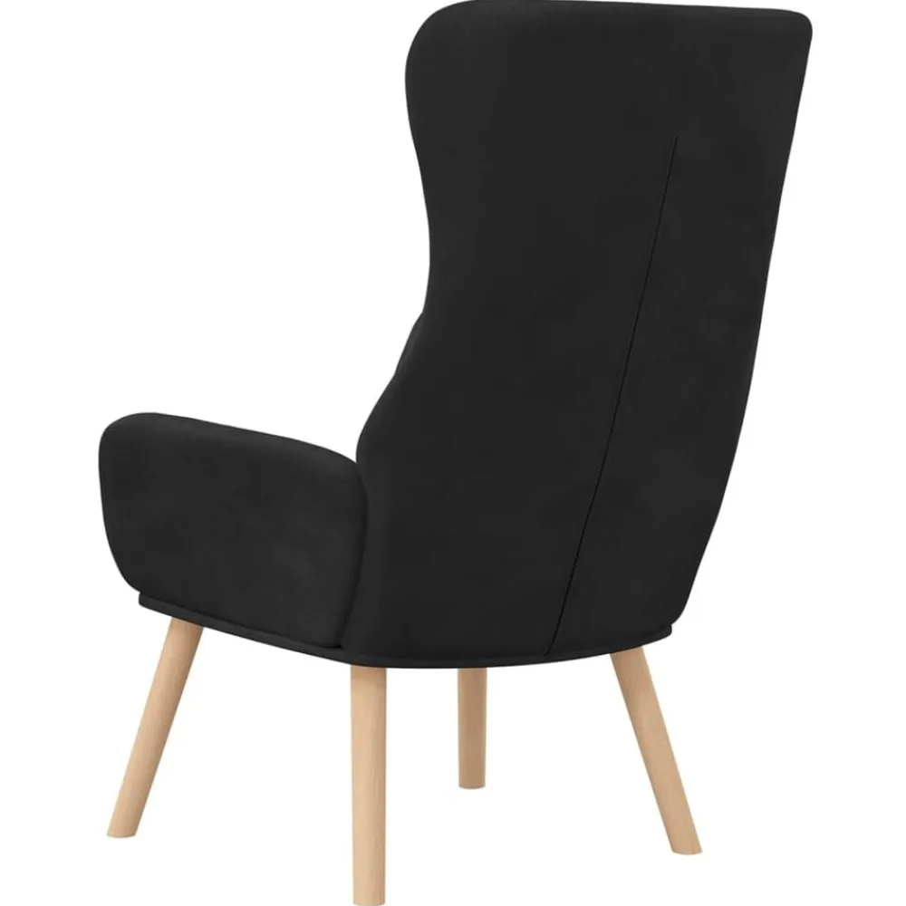 vidaXL Sillón de relax de terciopelo Negro Hot