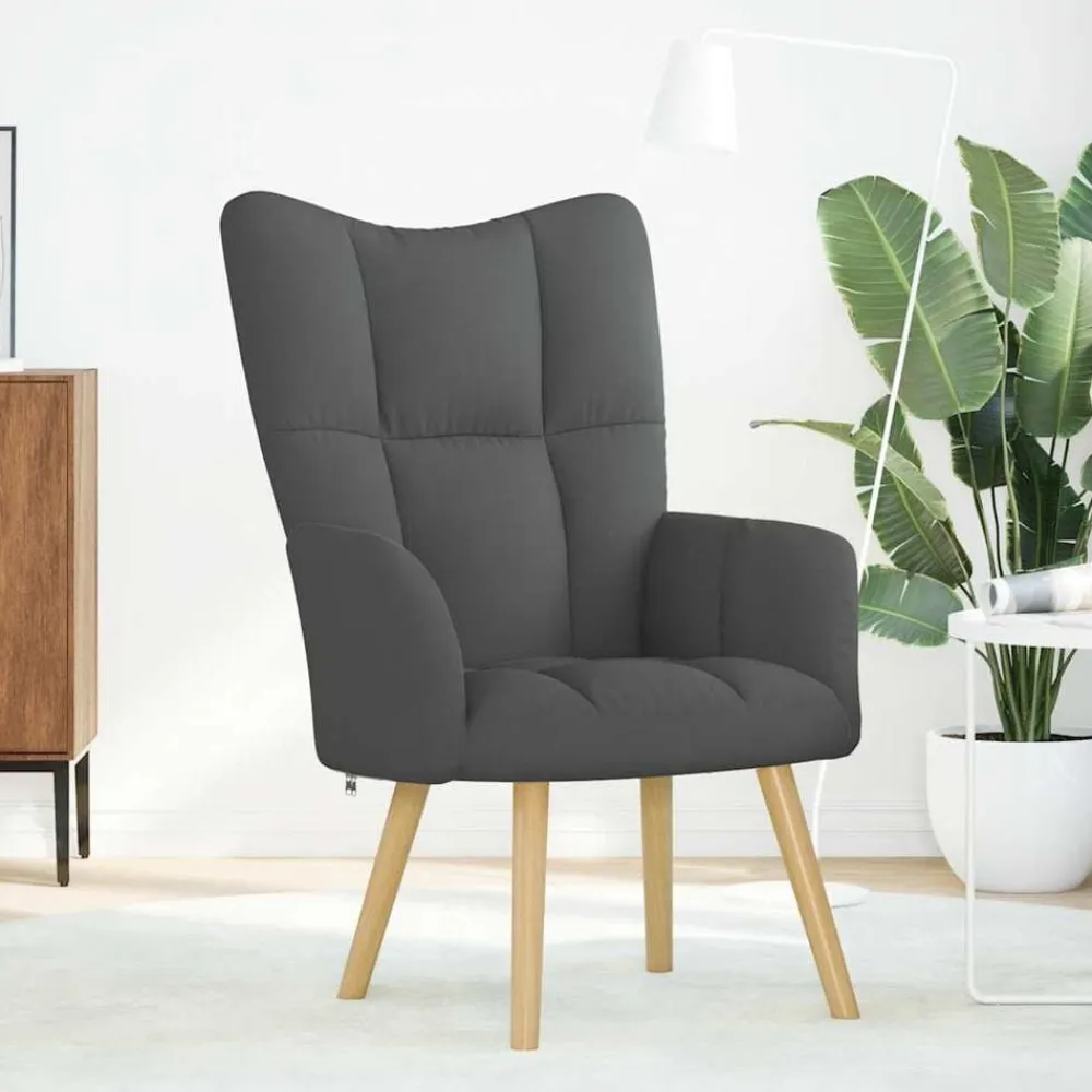 vidaXL Sillas-Sillón de relax de tela