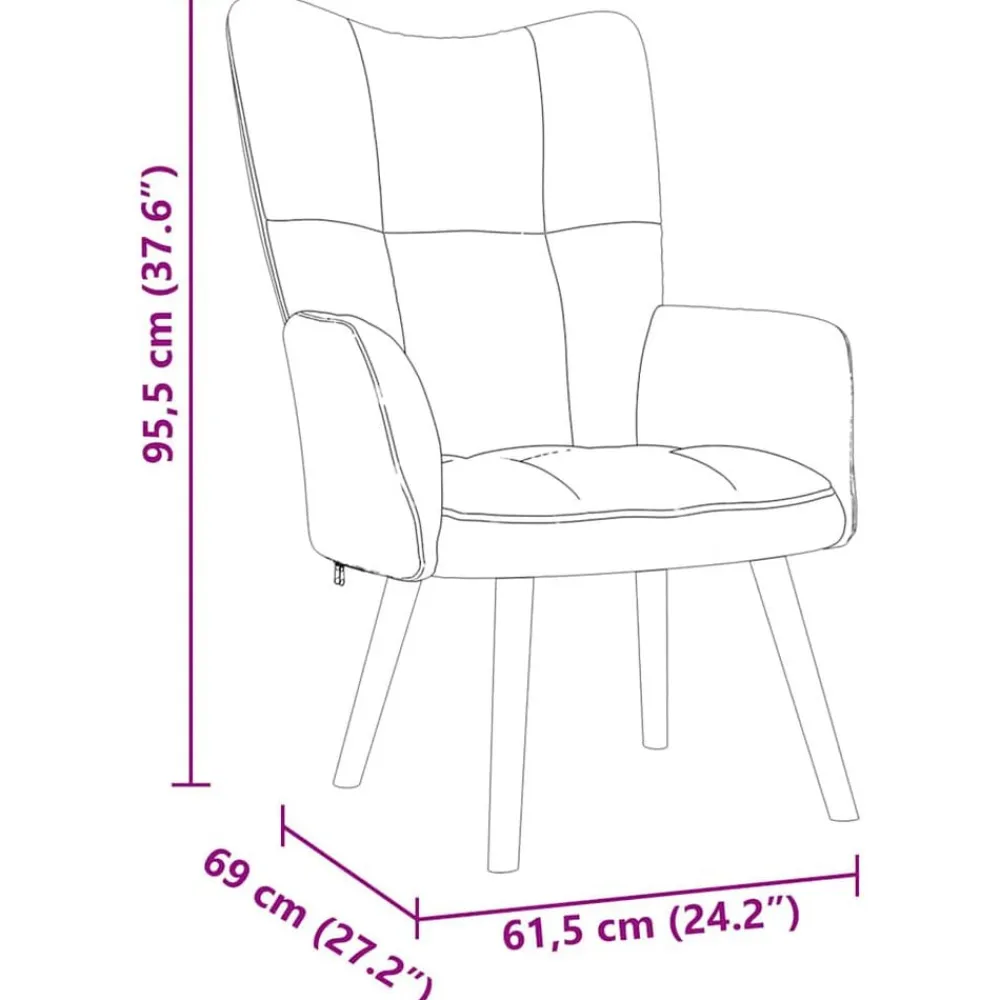 vidaXL Sillas-Sillón de relax de tela