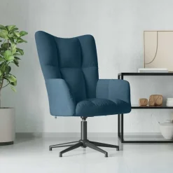 vidaXL Sillón de relax de terciopelo Azul Clearance