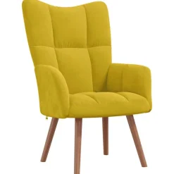 vidaXL Sillón de relax de terciopelo Amarillo mostaza Hot