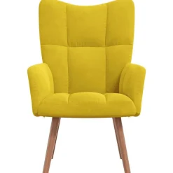 vidaXL Sillón de relax de terciopelo Amarillo mostaza Hot
