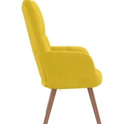 vidaXL Sillón de relax de terciopelo Amarillo mostaza Hot