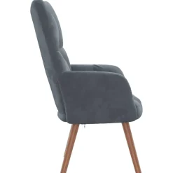 vidaXL Sillón de relax de terciopelo Gris oscuro Clearance