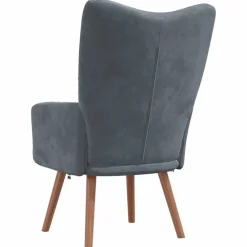 vidaXL Sillón de relax de terciopelo Gris oscuro Clearance