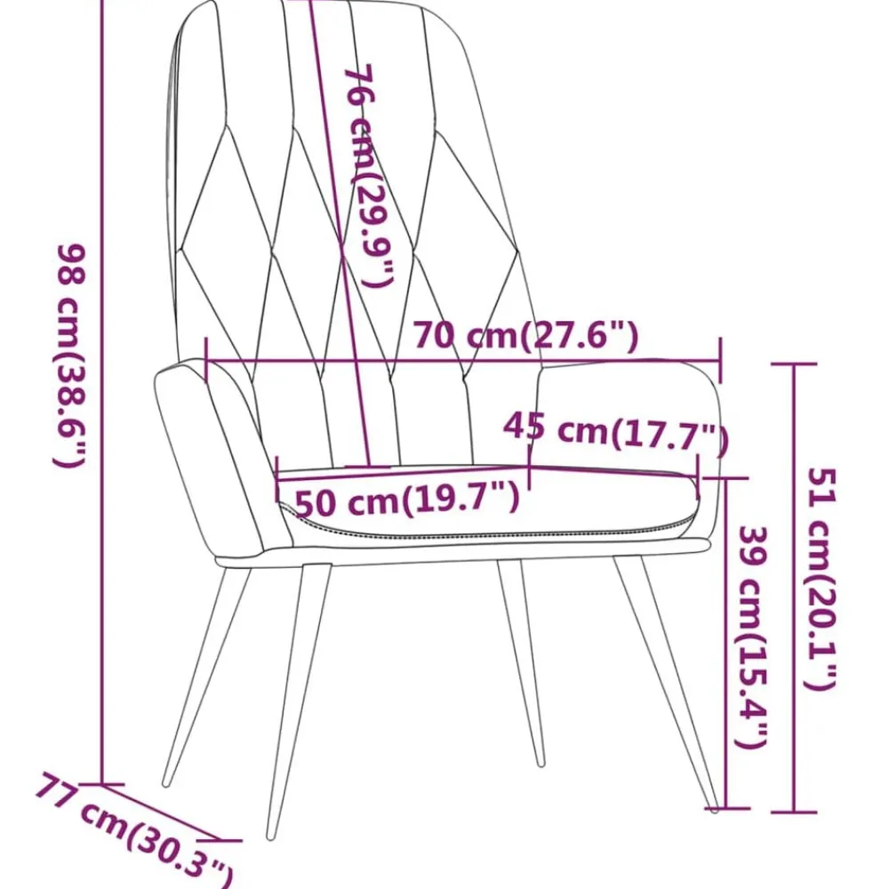 vidaXL Sillas-Sillón de relax de terciopelo
