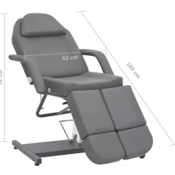 vidaXL Salud Y Belleza-Sillón de salón de belleza cuero sintético 180x62x78 cm