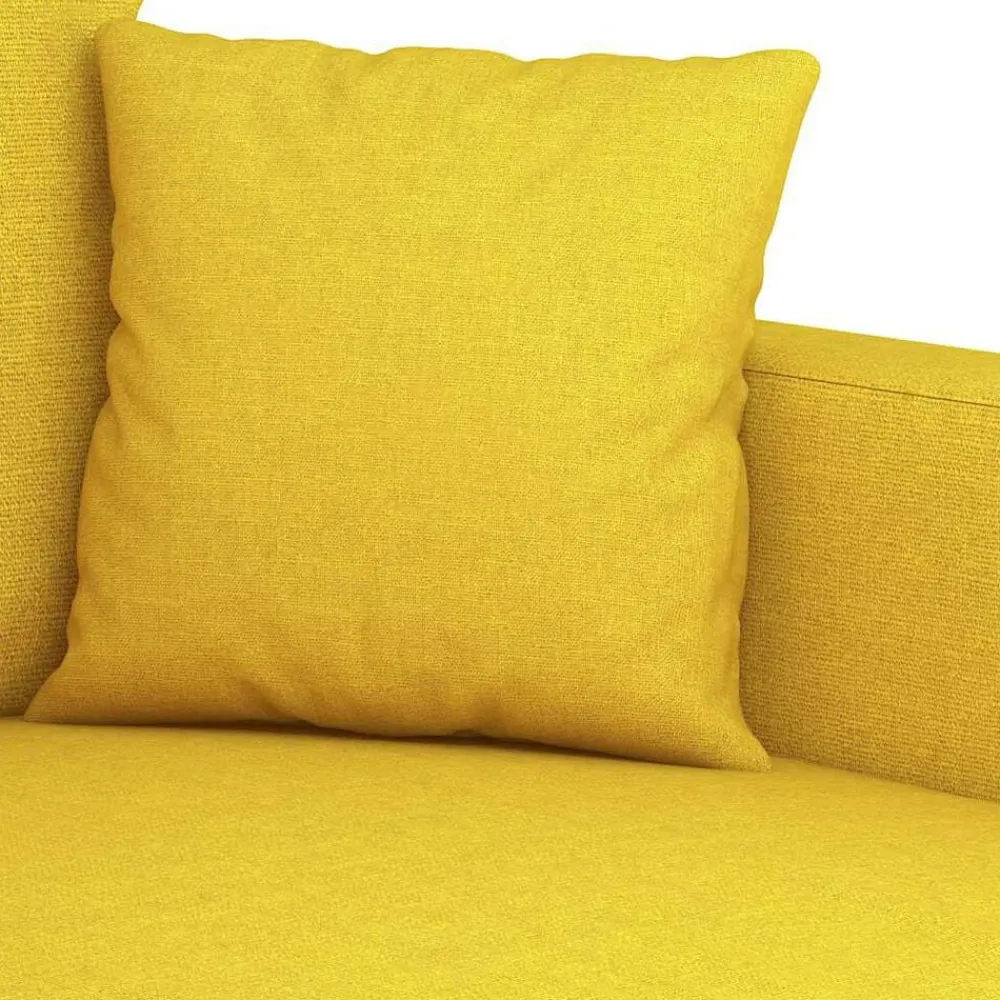 vidaXL Sillón de tela 60 cm Amarillo claro