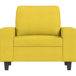 vidaXL Sillón de tela 60 cm Amarillo claro Sale