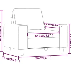 vidaXL Sillón de tela 60 cm Amarillo claro Sale