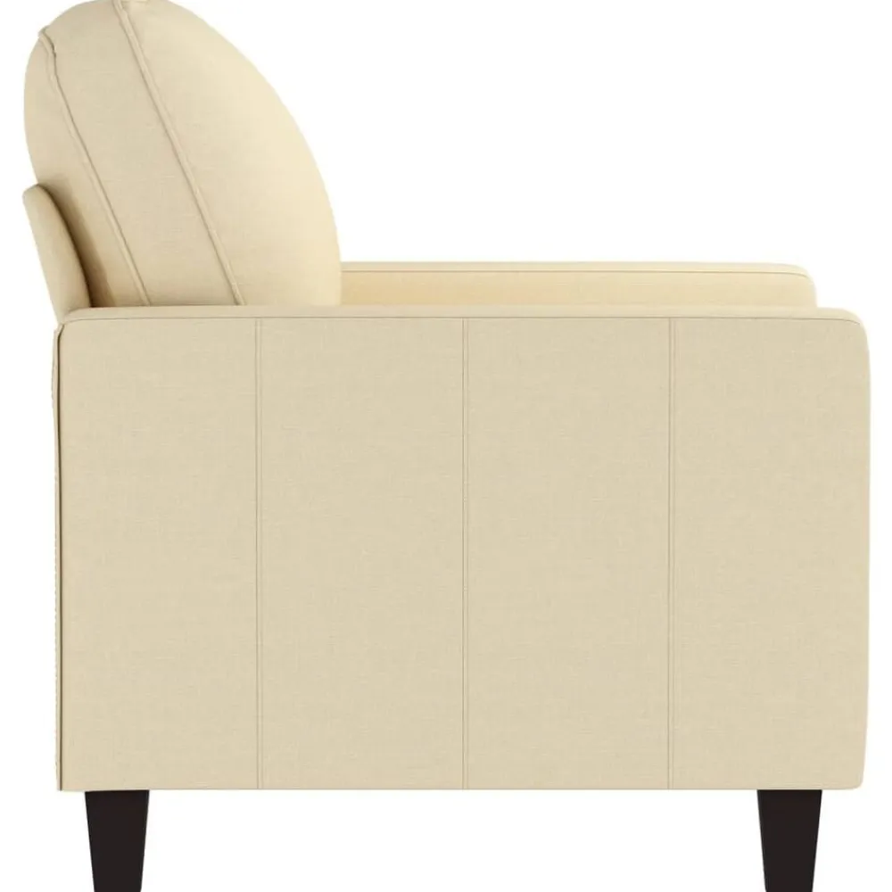vidaXL Sillón de tela color 60 cm Crema Outlet