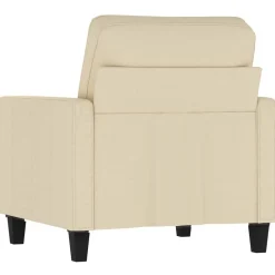 vidaXL Sillón de tela color 60 cm Crema Outlet