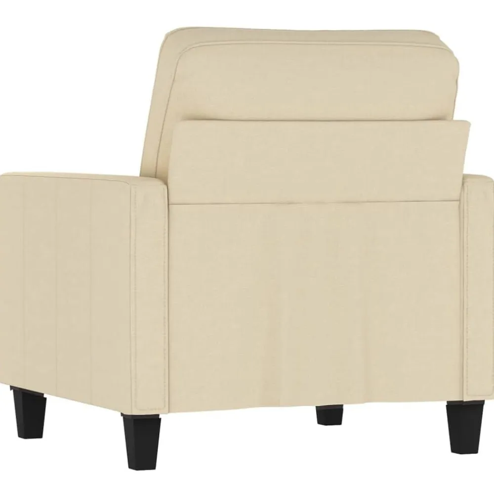 vidaXL Sillón de tela color 60 cm Crema Outlet