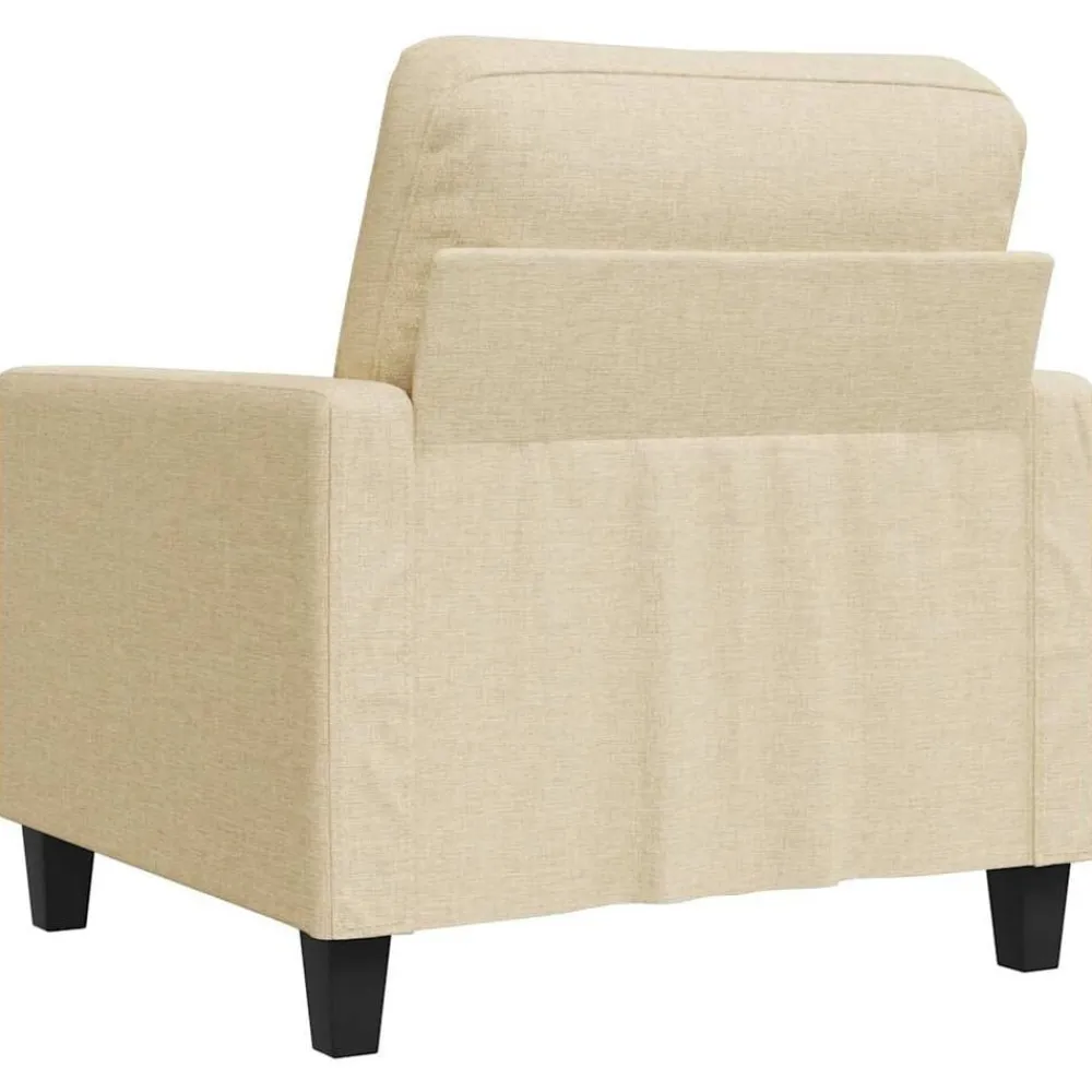 vidaXL Sillón de tela color 60 cm Crema Outlet