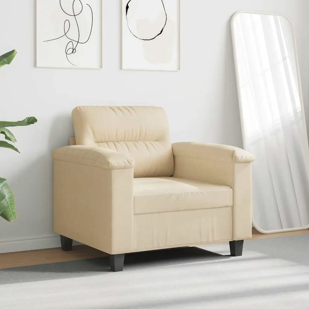 vidaXL Sofás-Sillón de tela de microfibra color 60 cm