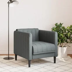 vidaXL Sillón de tela Gris oscuro Best