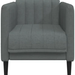 vidaXL Sillón de tela Gris oscuro Best