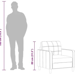 vidaXL Sillón de tela 60 cm Gris oscuro Best