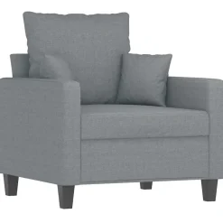vidaXL Sillón de tela 60 cm Gris claro Online