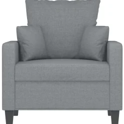 vidaXL Sillón de tela 60 cm Gris claro Online