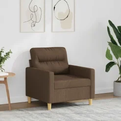 vidaXL Sofás-Sillón de tela marrón 60 cm