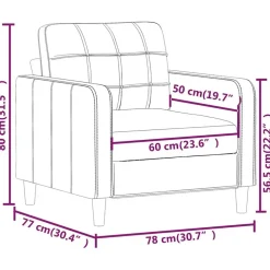 vidaXL Sillón de tela marrón 60 cm Marr&oacute;n Clearance