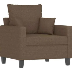 vidaXL Sillón de tela marrón 60 cm Marr&oacute;n Clearance