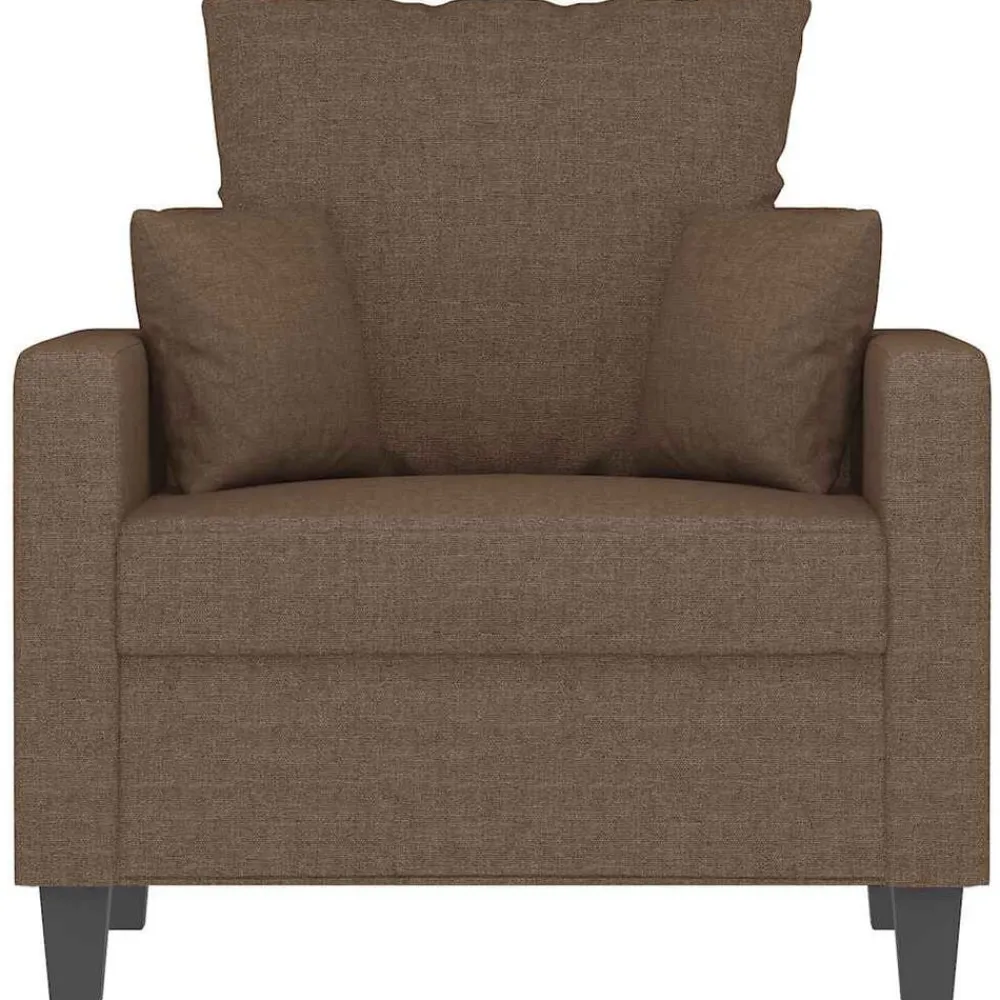 vidaXL Sillón de tela marrón 60 cm Marrón Clearance