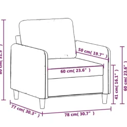 vidaXL Sillón de tela marrón 60 cm Marrón Best