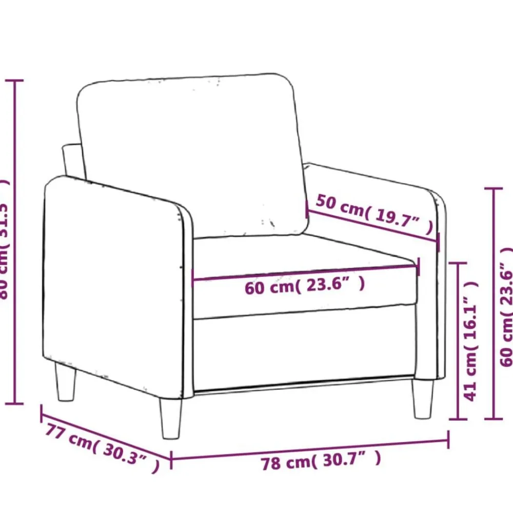 vidaXL Sillón de tela marrón 60 cm Marrón Best