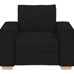 vidaXL Sillón de tela negra de 100x78x84 cm Negro New