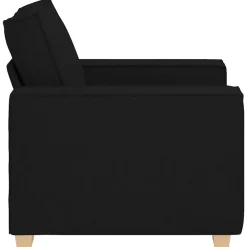 vidaXL Sillón de tela negra de 100x78x84 cm Negro New