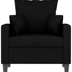 vidaXL Sillón de tela 60 cm Negro Sale
