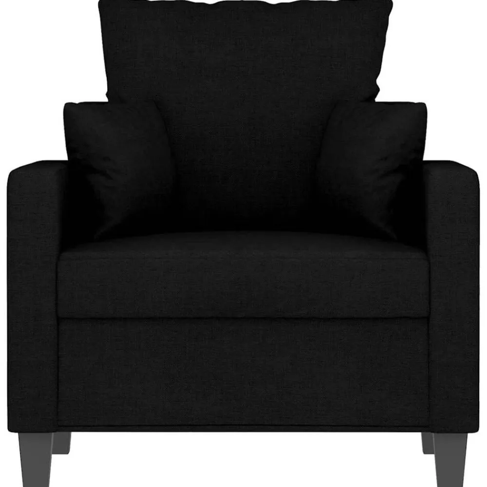 vidaXL Sillón de tela 60 cm Negro Sale