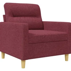 vidaXL Sillón de tela rojo tinto 60 cm Rojo vino tinto Hot