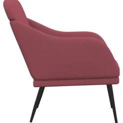 vidaXL Sillón de tela rojo tinto 63x76x80 cm Rojo vino tinto Outlet