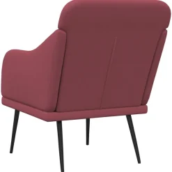 vidaXL Sillón de tela rojo tinto 63x76x80 cm Rojo vino tinto Outlet