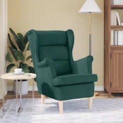 vidaXL Sillas-Sillón de tela 74x84x100 cm