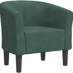 vidaXL Sillón de terciopelo Verde oscuro Online