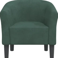 vidaXL Sillón de terciopelo Verde oscuro Online