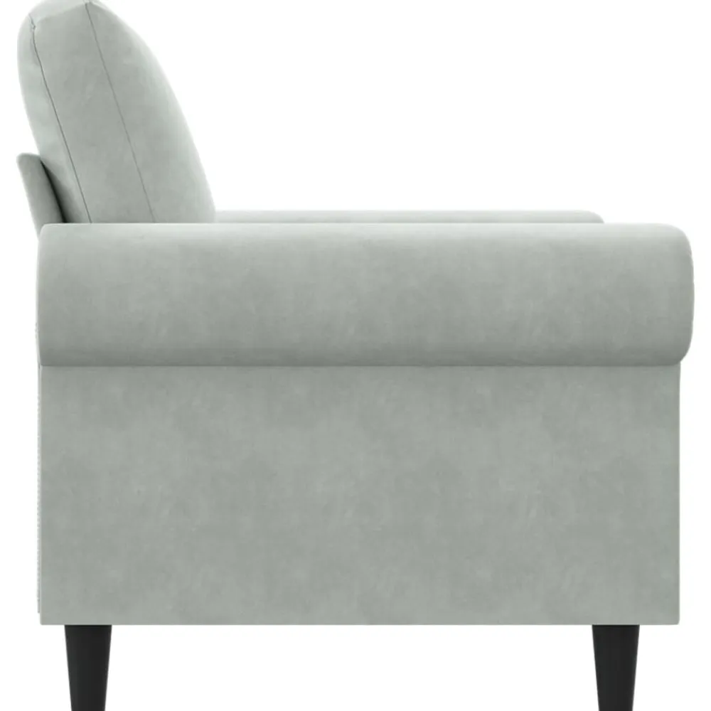 vidaXL Sillón de terciopelo 60 cm Gris claro Discount
