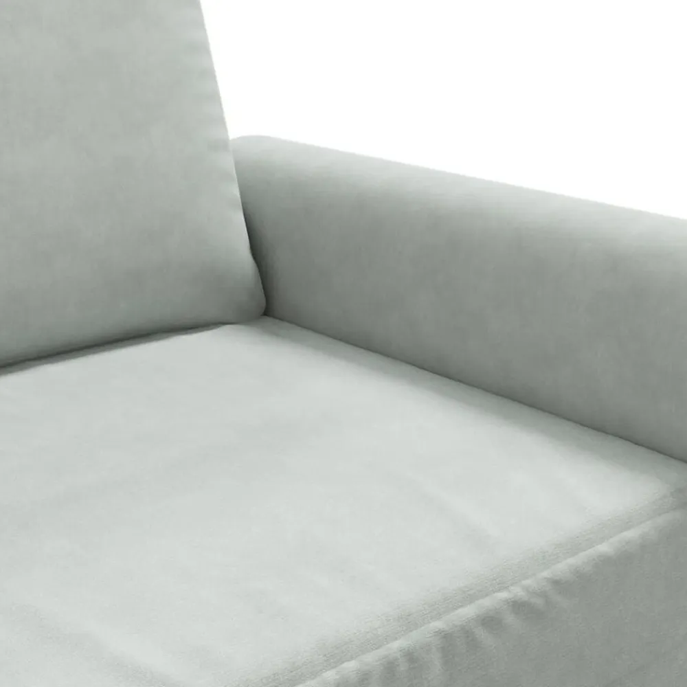 vidaXL Sillón de terciopelo 60 cm Gris claro Discount