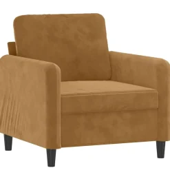 vidaXL Sillón de terciopelo marrón 60 cm Marr&oacute;n Hot