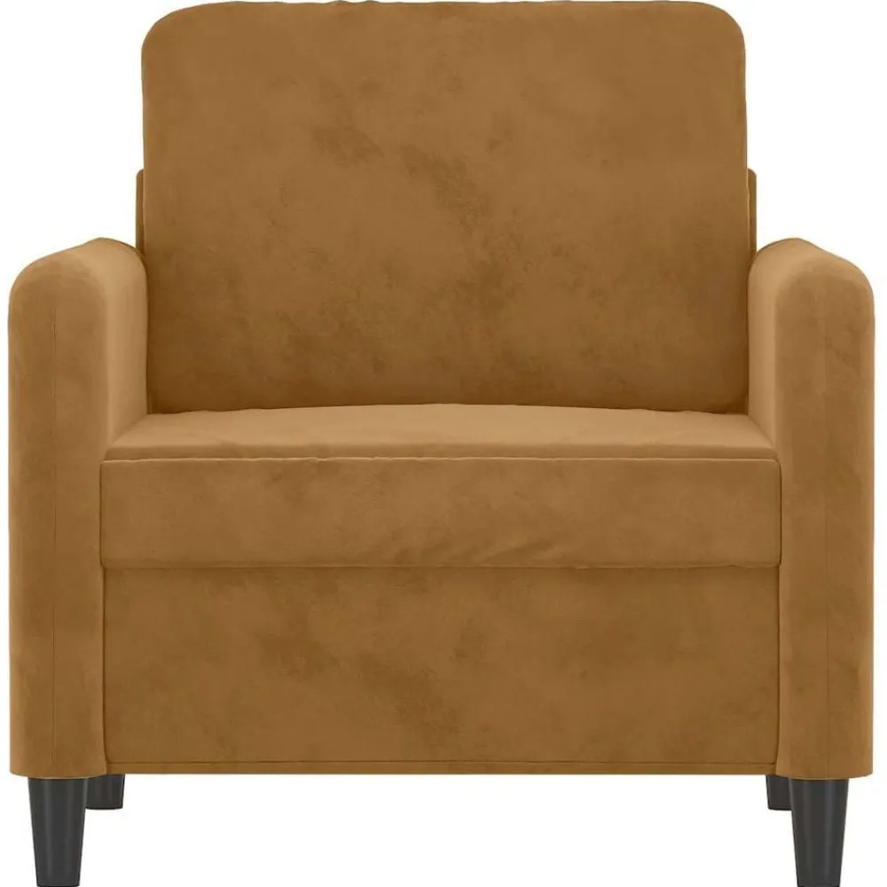 vidaXL Sillón de terciopelo marrón 60 cm Marrón Hot