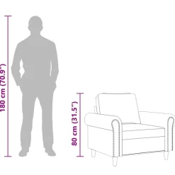 vidaXL Sofás-Sillón de terciopelo 60 cm