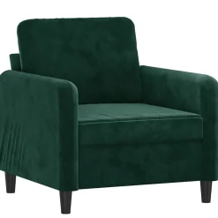 vidaXL Sillón de terciopelo 60 cm Verde oscuro Sale