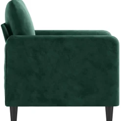 vidaXL Sillón de terciopelo 60 cm Verde oscuro Sale