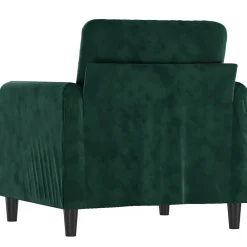 vidaXL Sillón de terciopelo 60 cm Verde oscuro Sale