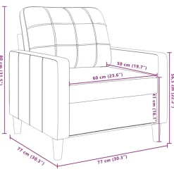 vidaXL Sofás-Sillón de terciopelo 60 cm