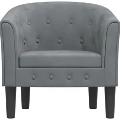 vidaXL Sillón de terciopelo Gris oscuro New
